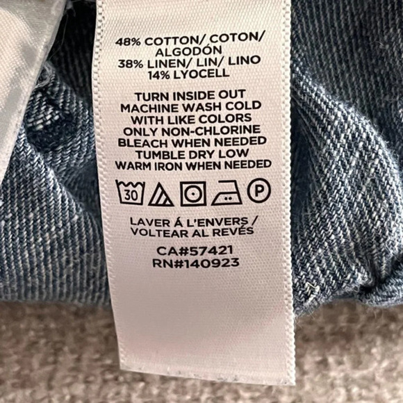 Loft Womens Blue Pull On High-Rise Cut Off Shorts Size‎ S Pockets Raw Hems Soft - Picture 8 of 9